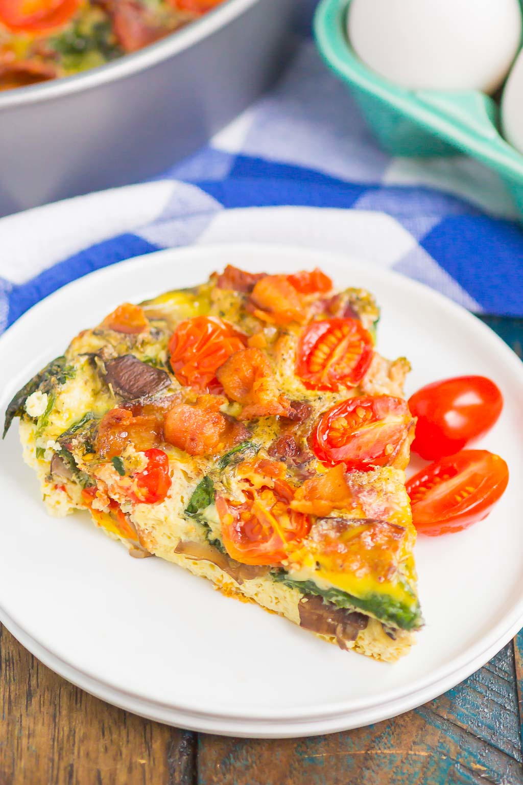 Bacon And Tomato Frittata | FaveSouthernRecipes.com