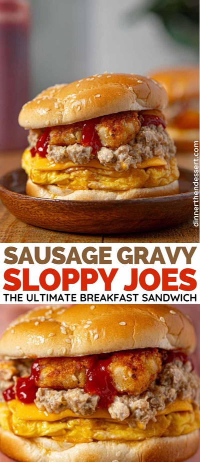 Breakfast Sausage Gravy Sloppy Joe