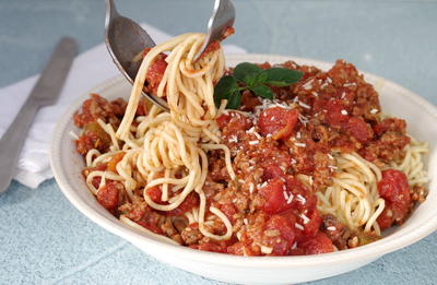 Secret Ingredient Spaghetti & Meat Sauce