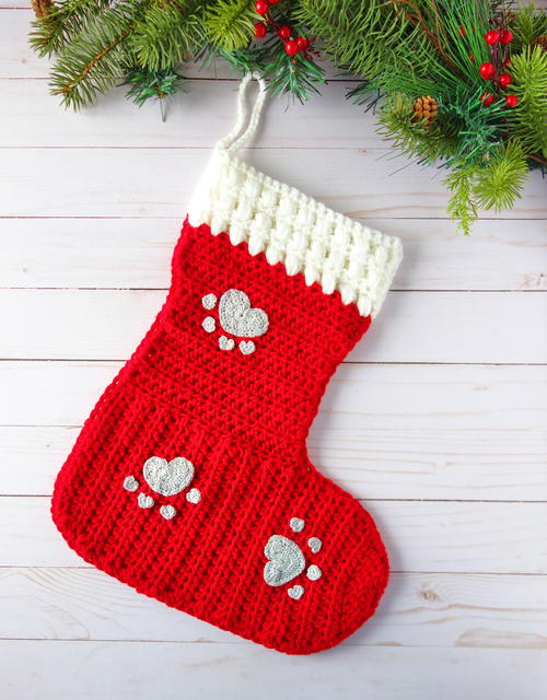 Crochet Stocking For Your Furry 4-legged Friends