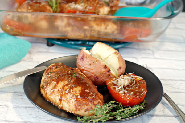 Balsamic Chicken With Roasted Tomatoes
