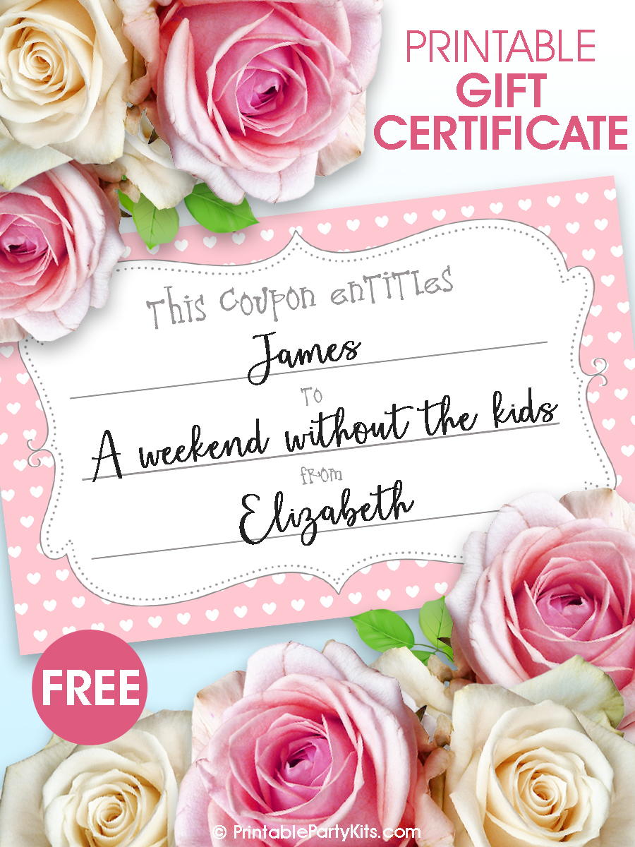 Free Printable Gift Certificate | AllFreePaperCrafts.com