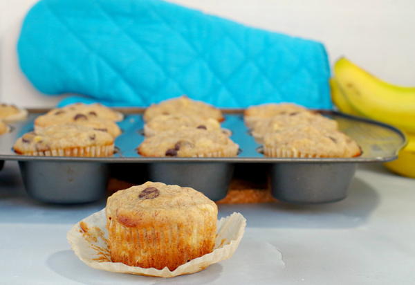 Healthy Banana Chocolate Chip And Pineapple Muffins