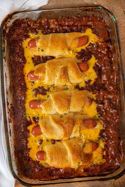 Chili Cheese Dog Casserole