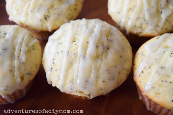 Poppy Seed Muffins With Lemon Glaze