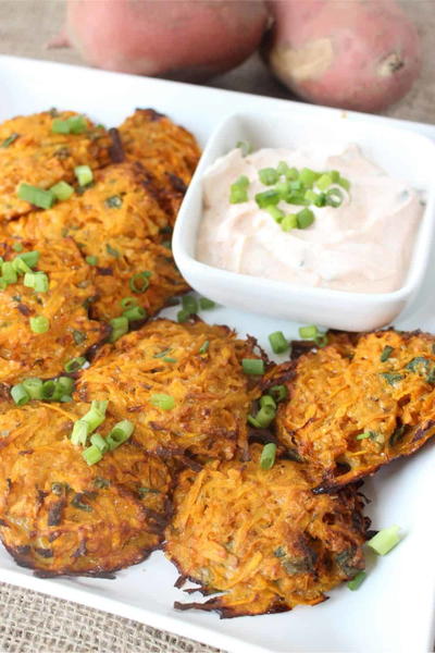 Baked Sweet Potato Fritters