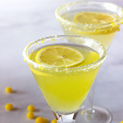 Candied Martini Lemon Cocktail