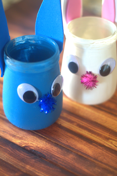 Fox And Bunny Jars Kids Craft