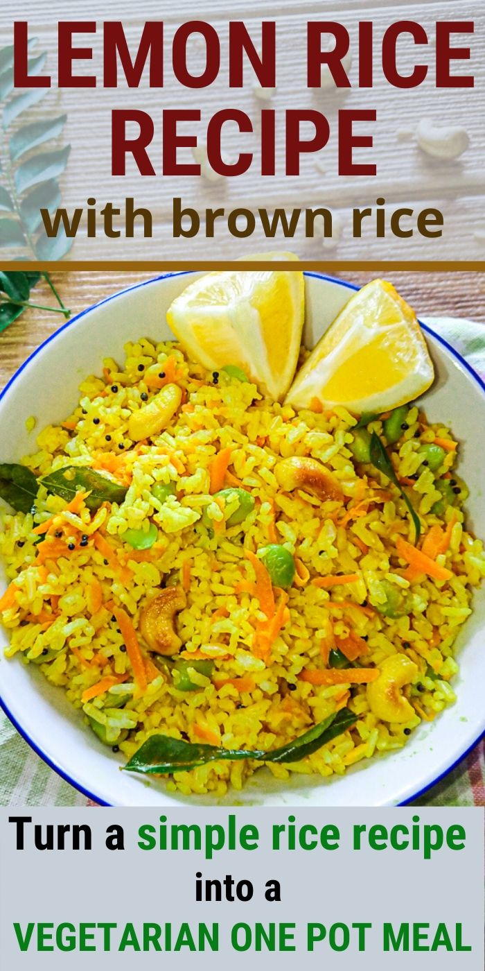 Lemon Rice Recipe With Brown Rice | RecipeLion.com