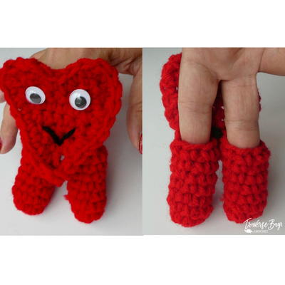 Heart Finger Puppet