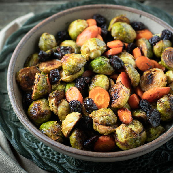 Roasted Brussel Sprouts With Dried Cherries