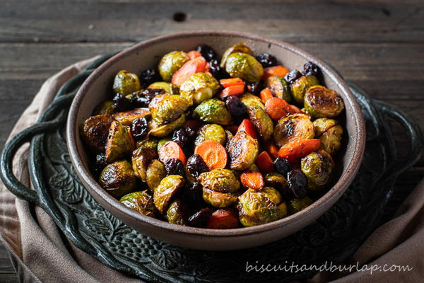 Roasted Brussel Sprouts With Dried Cherries