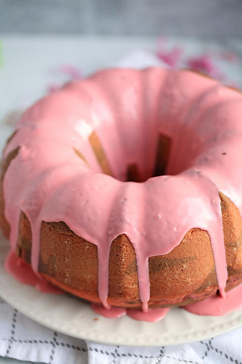 Marble Strawberry Bundt Cake 