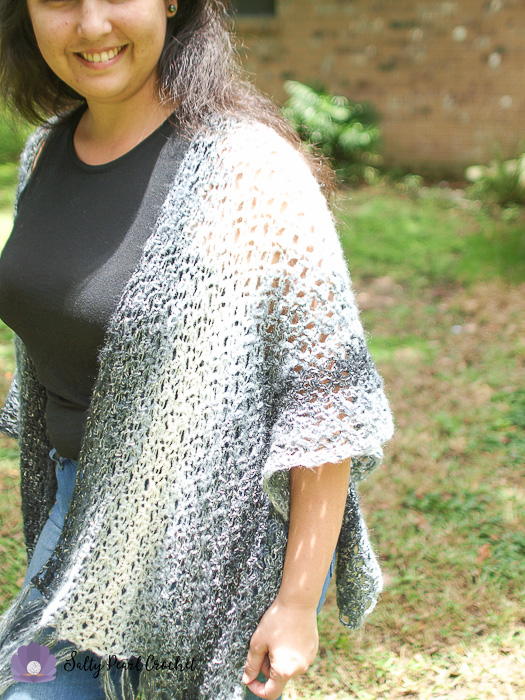 Diamond Lattice Kimono Cardigan | AllFreeCrochet.com