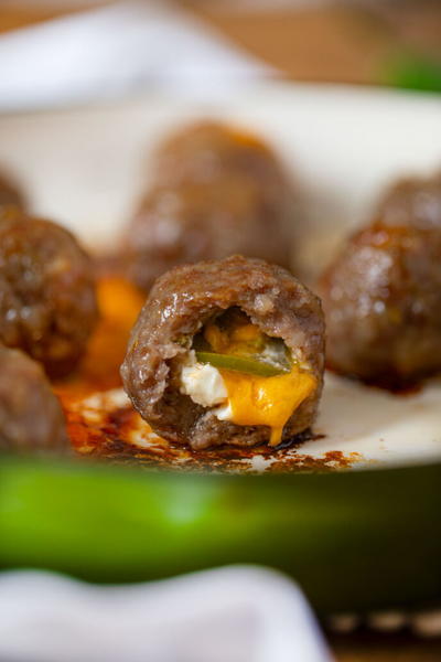 Jalapeno Popper Stuffed Meatballs