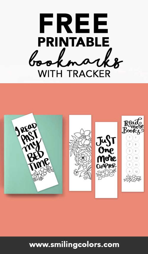 Free Book Tracker Printable Bookmarks FaveCrafts com