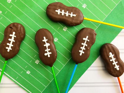 Awesome Football Cookie Pops Recipe