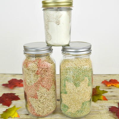 Decorating Glass Jars For Fall