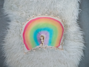 Watercolor Rainbow Pillow