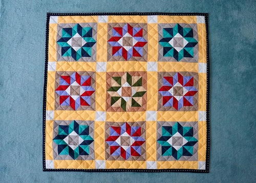 Mini Star Quilt Inspired By Old English Tiles