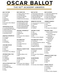 Oscar Ballot Printable 2020 | FaveCrafts.com