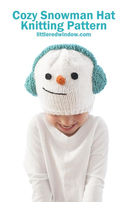 Cozy Snowman Hat Knitting Pattern