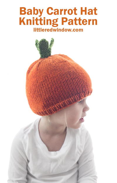 Baby Carrot Hat Knitting Pattern