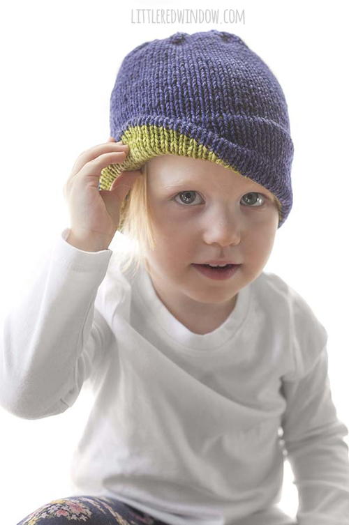 Easy Double Brim Hat Knitting Pattern