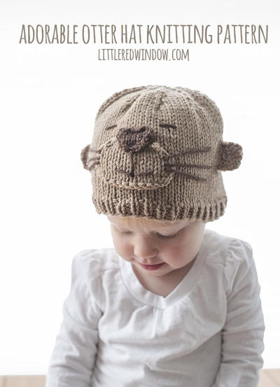 Adorable Otter Hat Knitting Pattern
