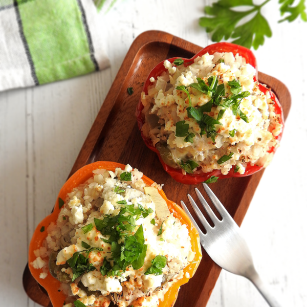 Slow Cooker Mediterranean Stuffed Peppers