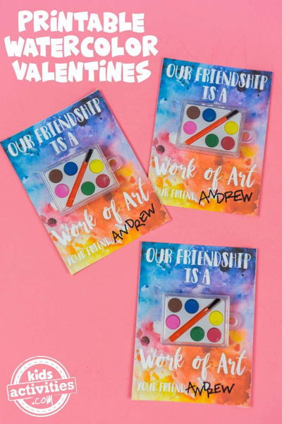 Printable Watercolor Valentines