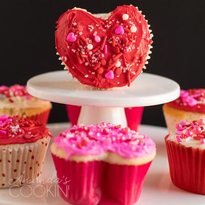 Valentine's Day Heart Cupcakes