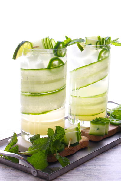 Skinny Cucumber Lime Cocktail