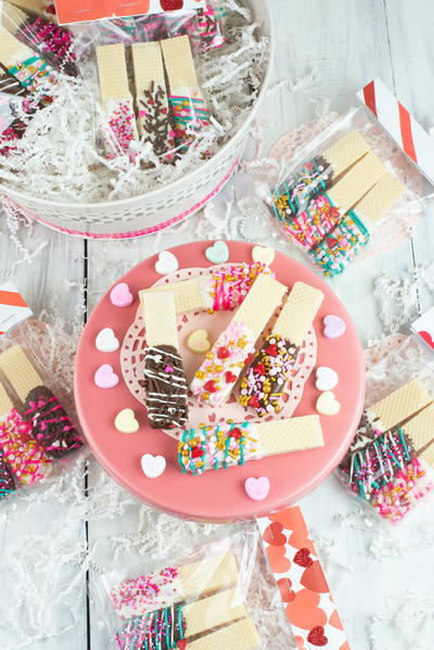 Valentines Day Wafer Cookies