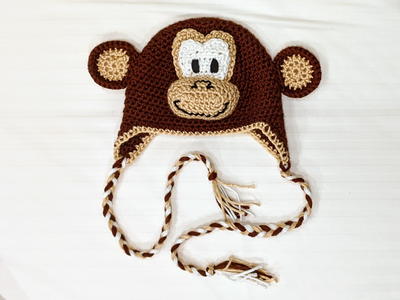 3D Crochet Monkey Hat