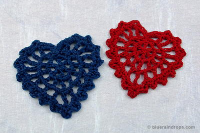 Crochet Lacy Heart Motif