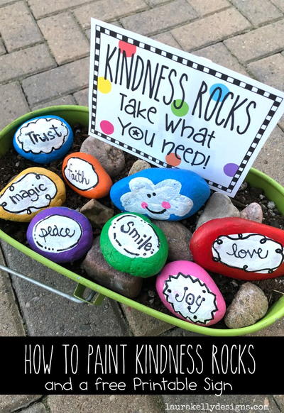 Kindness Rocks With A Free Printable