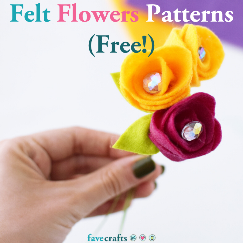 Felt Flower Pattern/tutorial PDF Download: DIY Felt Flowers