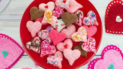 Valentines Day Spritz Cookies