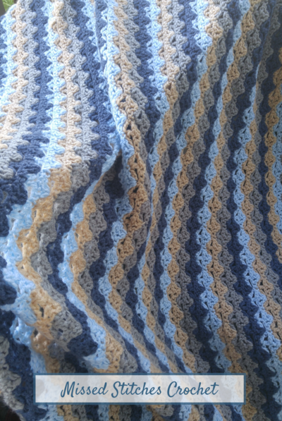 January Blues Crochet Lap Blanket