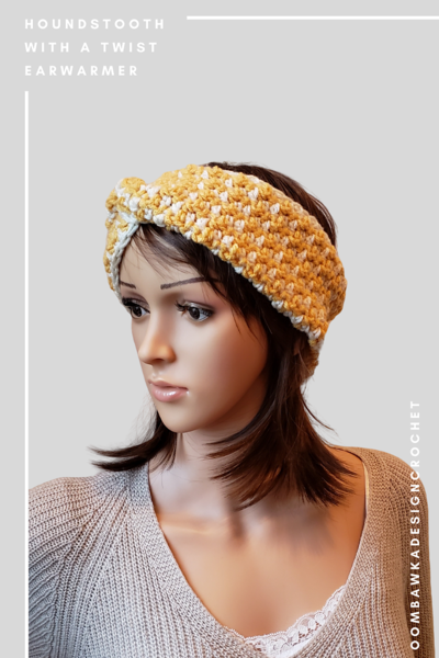 Houndstooth With A Twist Earwarmer
