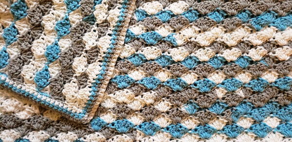 Solid Shell Stitch Baby Blanket
