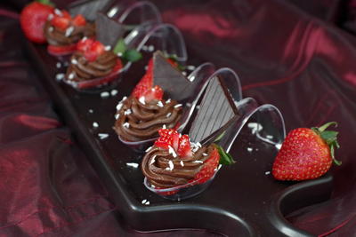 Chocolate Avocado Mousse & Strawberry Mini Desserts
