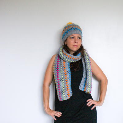 Granny Dot Hat And Scarf Pattern