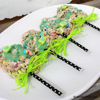 Lucky Charms Marshmallow Treat Pops