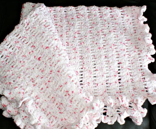 Ruffled Edge Baby Blanket Allfreecrochet Com Ruffled Edge Baby Blanket Allfreecrochet Com