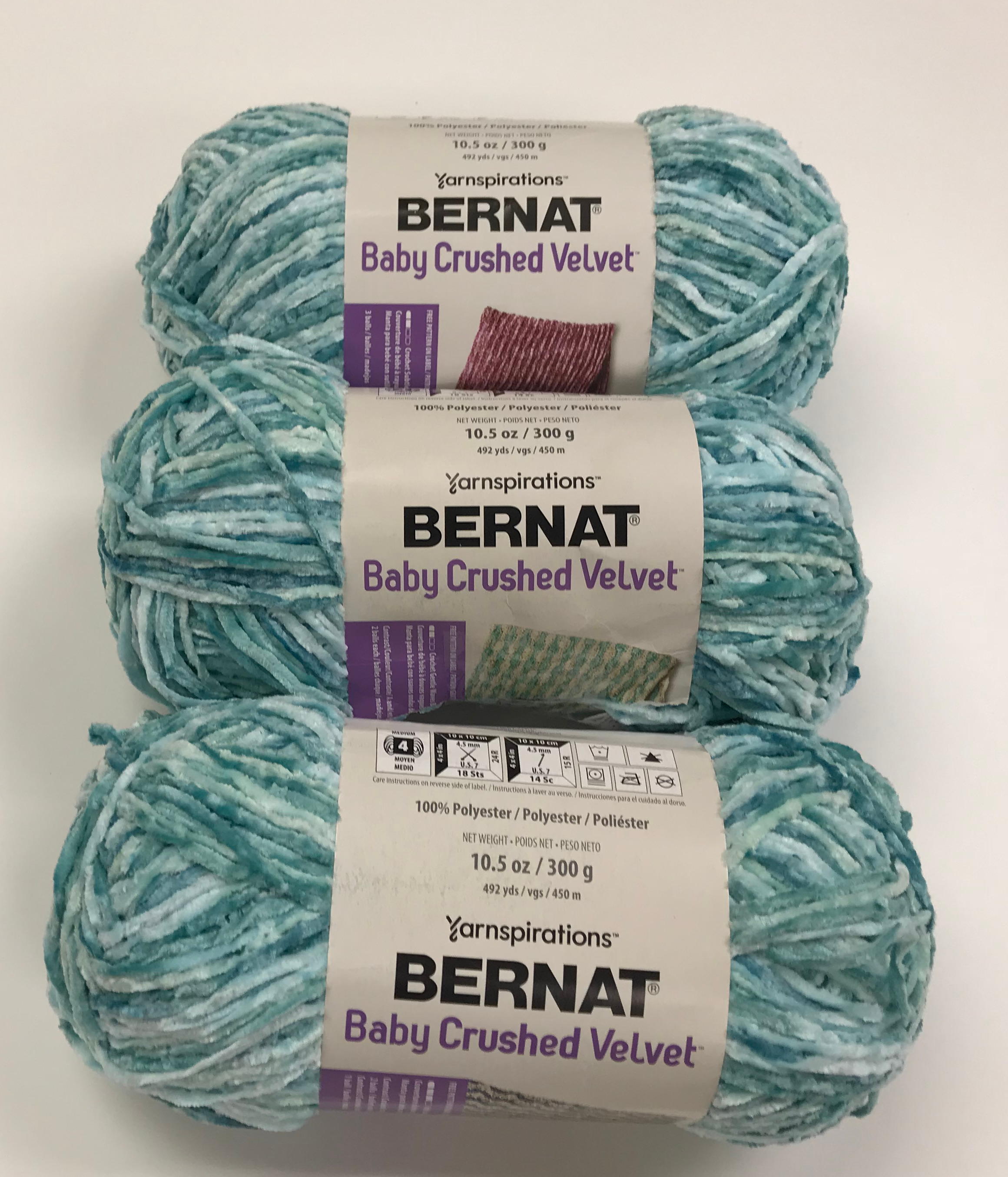 Bernat Baby Velvet Gomitolo Di Filato - Hopping Hydrangea - 300g/450m - Lana #4 Medio Per Uncinetto E Maglia