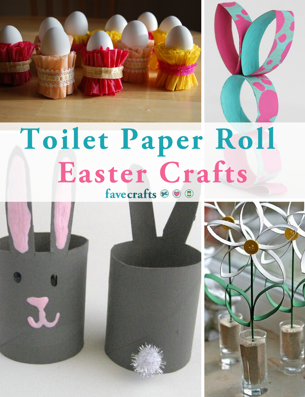 Quick Toilet Paper Roll Bunnies - East Crafts for Kids - Red Ted