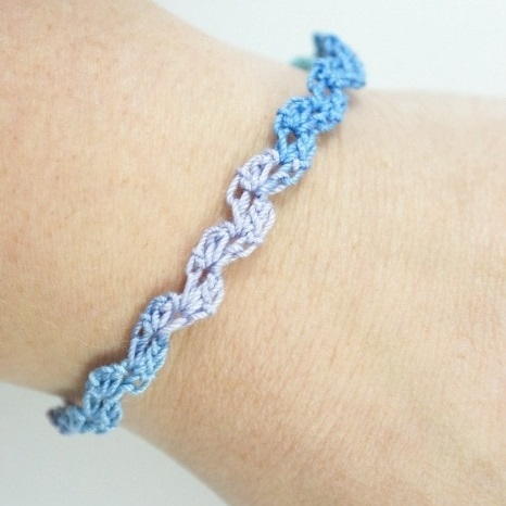 Ocean Waves Crochet Bracelet