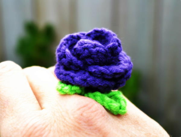 Crochet Rose Ring